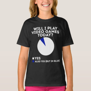 Zal ik vandaag videogames spelen grappig gaming t-shirt