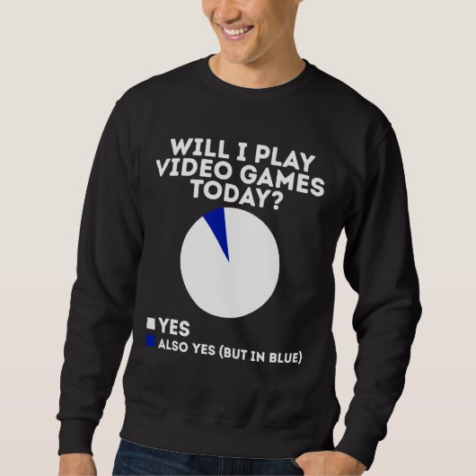 Zal ik vandaag videogames spelen grappig gaming trui (Voorkant)
