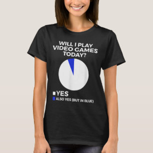 Zal ik vandaag videogames spelen grappige gamers t-shirt