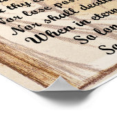 Zal ik ze vergelijken met een zomerdag Shakespeare Poster (Hoek)