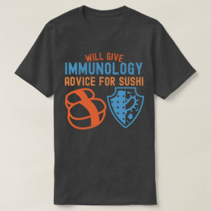 Zal immunologieadvies geven voor sushi t-shirt