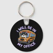 zal in mijn Kantoor Schattigee kat rijden Sleutelhanger (Voorkant)