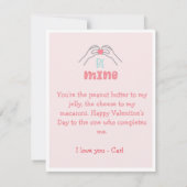 Zal je de MIJNE zijn - Valentijns's Day roze kaart (Achterkant)