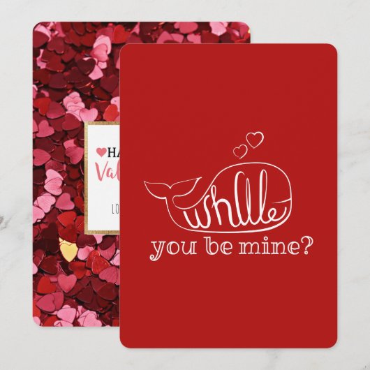 Zal je de Valentijnsdag zijn van mijn grappige rod Feestdagenkaart (Voorkant / Achterkant)