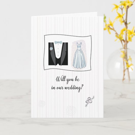 Zal je in onze huwelijksuitnodiging met Bridal zit Kaart (Gele Bloem)