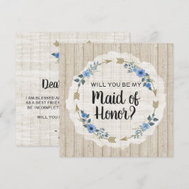 Zal je Maid of Honor Rustieke Boho Arrows zijn? Kaart
