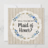 Zal je Maid of Honor Rustieke Boho Arrows zijn? Kaart (Voorkant)
