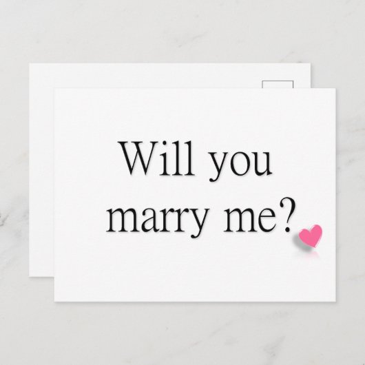 ZAL JE ME BRIEFKAART MARRY? (Voorkant / Achterkant)