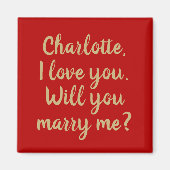 Zal je me een rood huwelijksvoorstel doen? magneet (Voorkant)