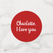 Zal je me een schattig aangepast script voorstelle confetti (Kleine voorkant)