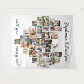 Zal je me laten trouwen met foto-collage achtergro wandkleed (Voorkant (horizontaal))