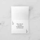 **ZAL JE ME MARRY** ZEGGEN BLUEBIRD PROPSELKAART FEESTDAGEN KAART (Binnen)