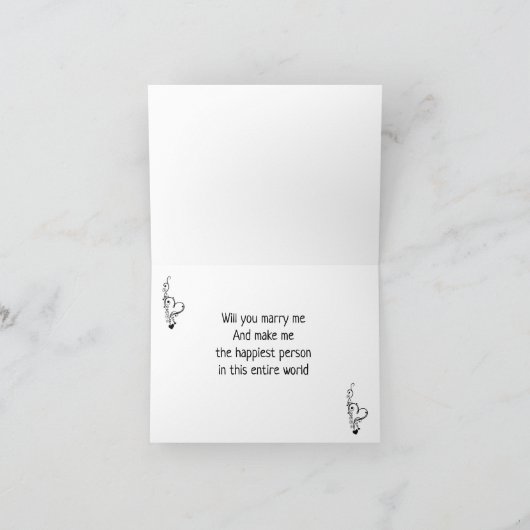 **ZAL JE ME MARRY** ZEGGEN BLUEBIRD PROPSELKAART FEESTDAGEN KAART (Binnen)