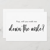 Zal je me naar het altaar begeleiden Cute Script Kaart (Voorkant / Achterkant)