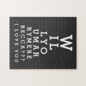 Zal je me trouwen met een aangepaste Opticieschema Legpuzzel (Horizontaal)