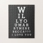 Zal je me trouwen met een aangepaste Opticieschema Legpuzzel (Verticaal)