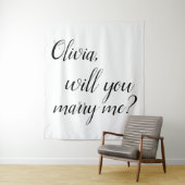 Zal je me Verloving achtergrond-tv's ontmoeten? Wandkleed (In situ)