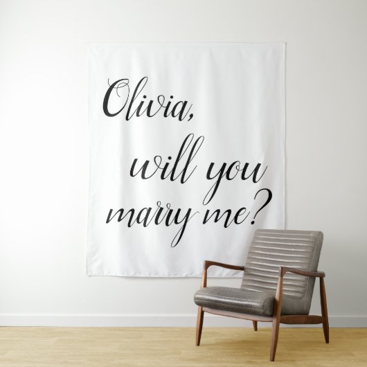 Zal je me Verloving achtergrond-tv's ontmoeten? Wandkleed (In situ)