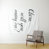 Zal je me Verloving achtergrond-tv's ontmoeten? Wandkleed (In Situ (horizontaal))