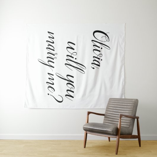 Zal je me Verloving achtergrond-tv's ontmoeten? Wandkleed (In Situ (horizontaal))