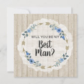 Zal je mijn beste man rustieke houten boho pijlen  kaart (Voorkant)
