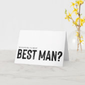 Zal je mijn beste man voorstel vragen bruiloft kaart (Gele Bloem)