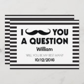 Zal je mijn beste Mustache Black Stripes zijn? Kaart (Voorkant / Achterkant)