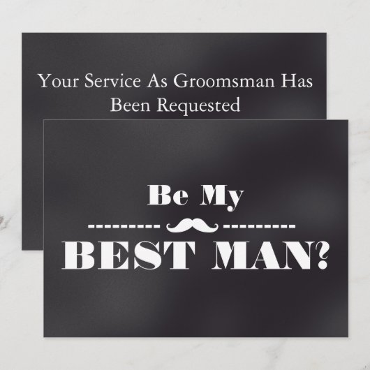 Zal je mijn beste uitnodiging zijn? (Voorkant / Achterkant)