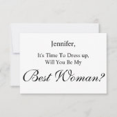 Zal je mijn beste vrouw minimal voorstel zijn kaart (Voorkant)