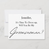 Zal je mijn beste vrouw minimal voorstel zijn kaart (Achterkant)