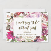 Zal je mijn bloemenkaart zijn? kaart (Voorkant)