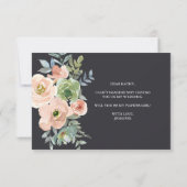 Zal je mijn Bloemenmeisje Peach Green Navy Pastel  (Achterkant)