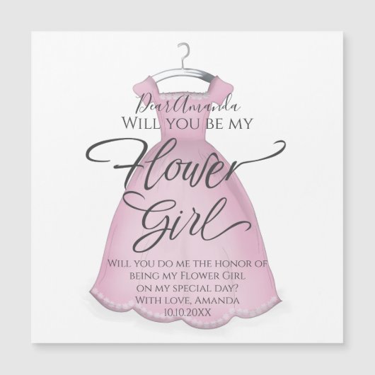 Zal je mijn Bloemenmeisje-voorstel Magnetisch zijn (Voorkant)