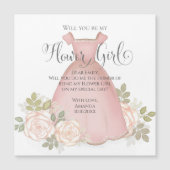 Zal je mijn Bloemenmeisje Waterverf Magnetic zijn? (Voorkant)