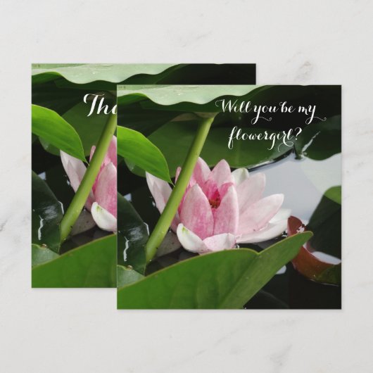 Zal je mijn bloemetjeskaartje zijn, Lotus? Kaart (Voorkant / Achterkant)