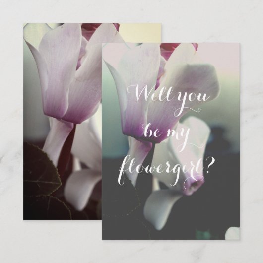 Zal je mijn bloemmeisje briefkaart zijn? (Voorkant / Achterkant)