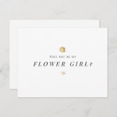 Zal je mijn bloemmeisje zijn? kaart (Voorkant / Achterkant)