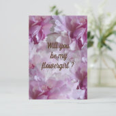 Zal je mijn blowermeisje zijn, roze Peonies Leaves Kaart (Staand voorkant)