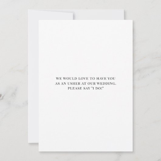 Zal je mijn bode Tuxedo voorstel zijn? Kaart (Achterkant)