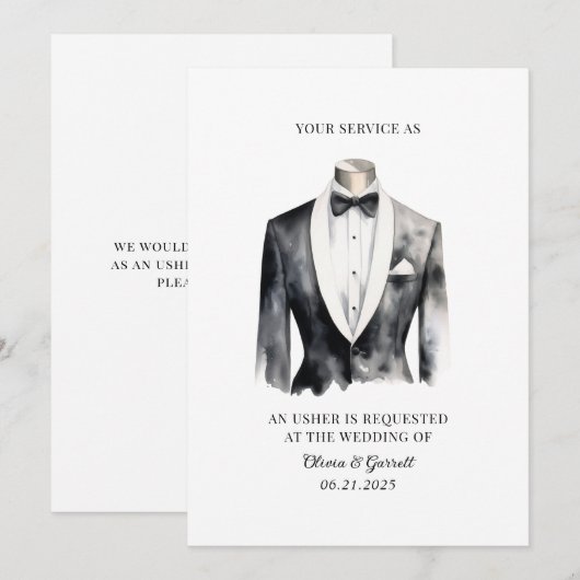 Zal je mijn bode Tuxedo voorstel zijn? Kaart (Voorkant / Achterkant)