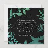 Zal je mijn Bridesmaid Blauwgroen groene adem zijn Kaart (Achterkant)