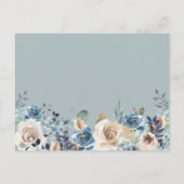 Zal je mijn Bridesmaid Boho Dusty Blue Floral zijn Uitnodiging Briefkaart (Achterkant)