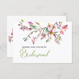 Zal je mijn Bridesmaid Cherry Blossom Floral zijn?