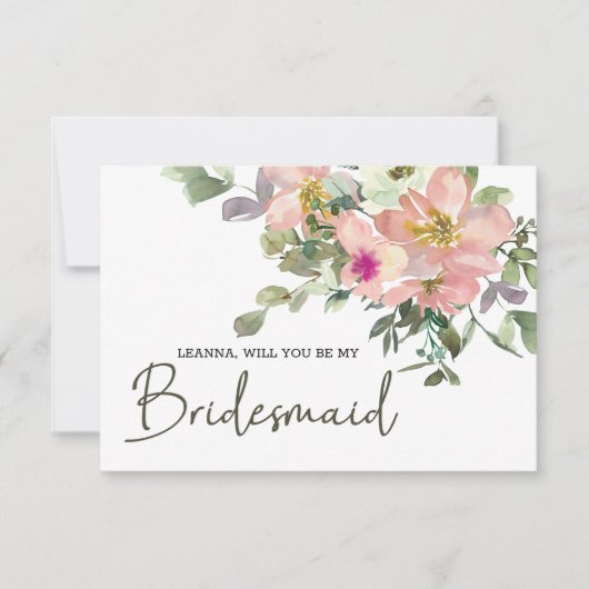 Zal je mijn Bridesmaid Eggshell en Blush zijn? (Voorkant)