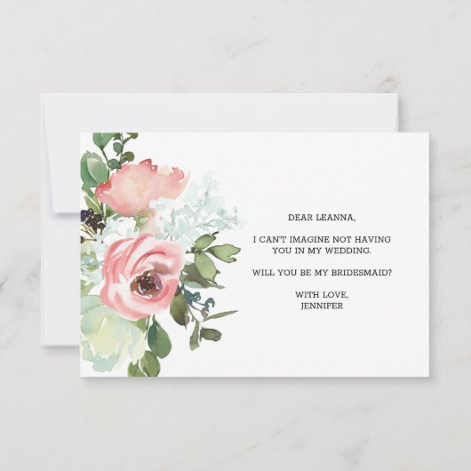 Zal je mijn Bridesmaid Eggshell en Blush zijn? (Achterkant)