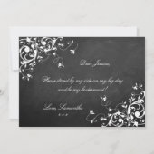 Zal je mijn Bridesmaid Elegant Chalkboard Swirl zi Kaart (Achterkant)