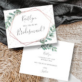 Zal je mijn Bridesmaid Eucalyptus Geometric zijn?