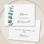 Zal je mijn Bridesmaid Eucalyptus uitnodiging zijn