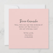 Zal je mijn Bridesmaid Floral Waterverf Blush zijn Kaart (Achterkant)