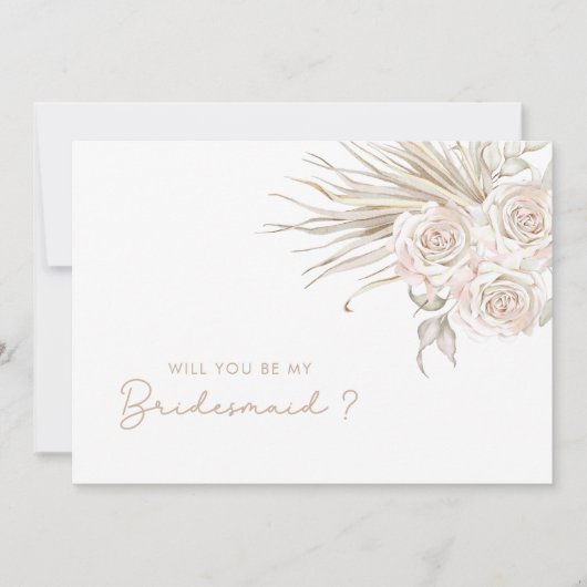 Zal je mijn Bridesmaid Floral zijn? Kaart (Voorkant)